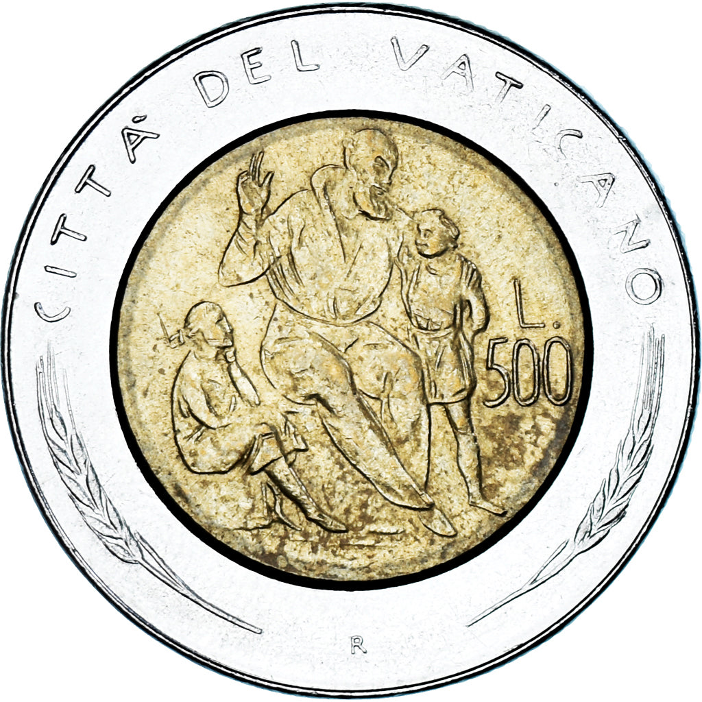 Coin, VATICAN CITY, John Paul II, 500 Lire, 1982, Roma, MS(63), Bi-Metallic