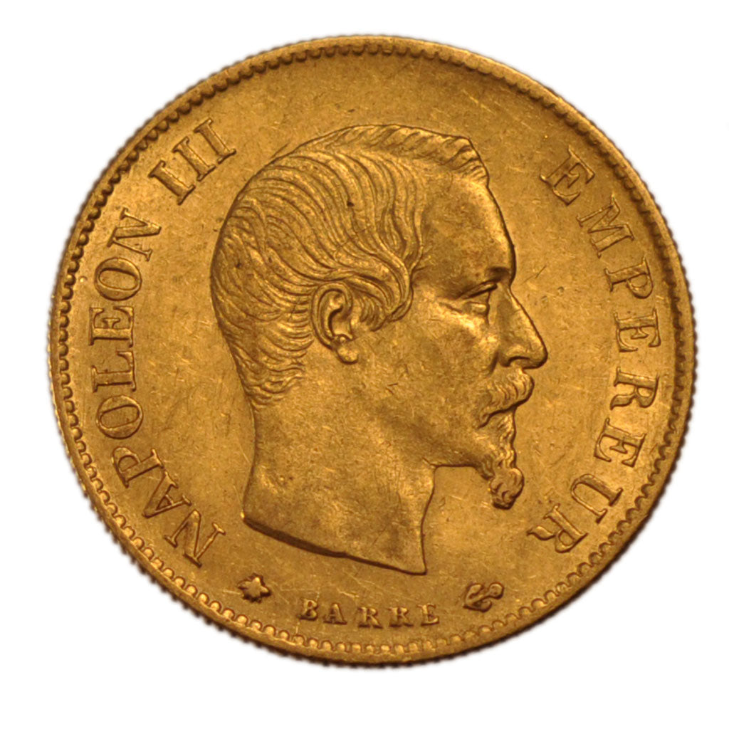 FRANCE, Napoléon III, 10 Francs, 1859, Strasbourg, AU(50-53), Gold, Gadoury #...