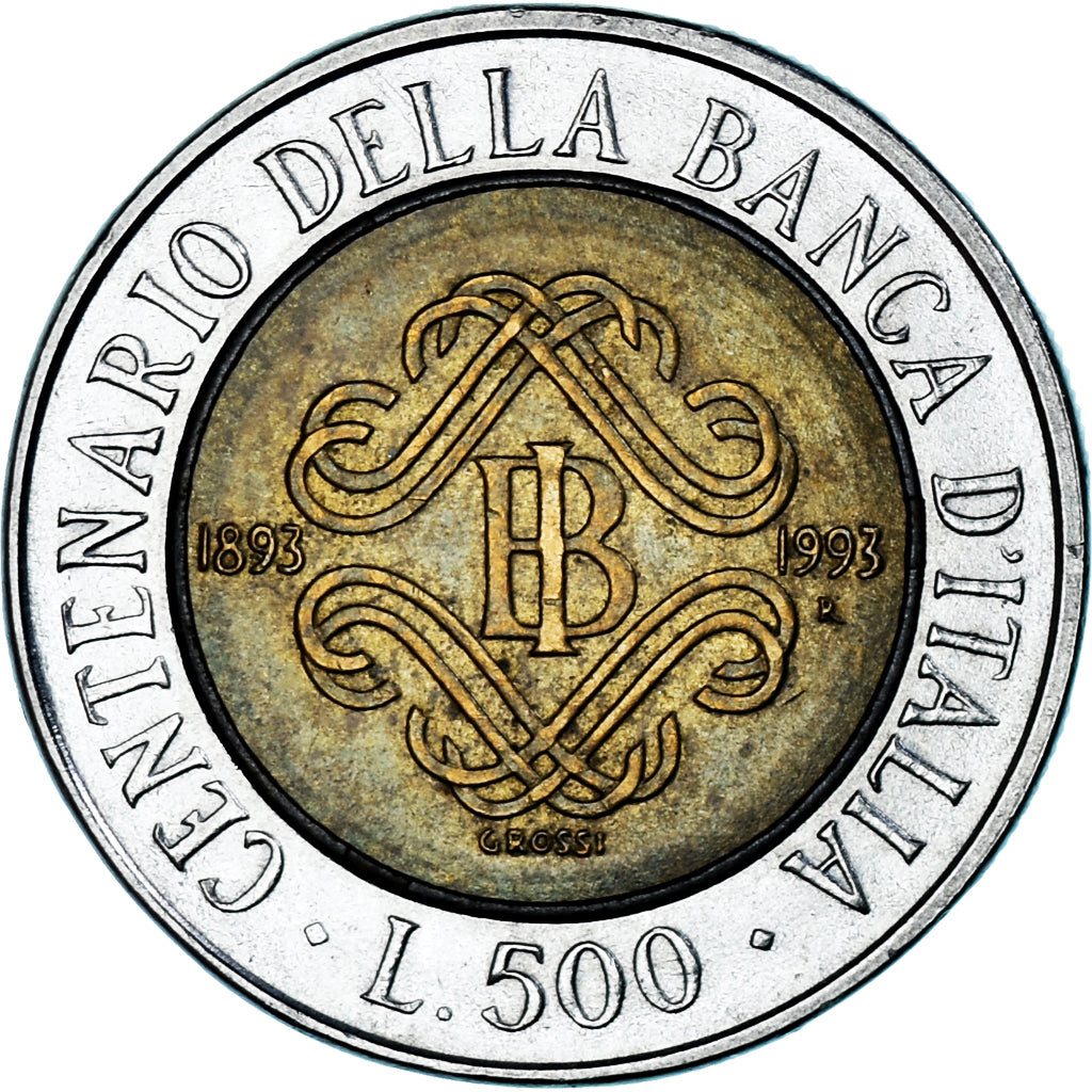 Moneta, Włochy, 500 Lire, 1993, Rome, VF(30-35), Bimetaliczny, KM:160