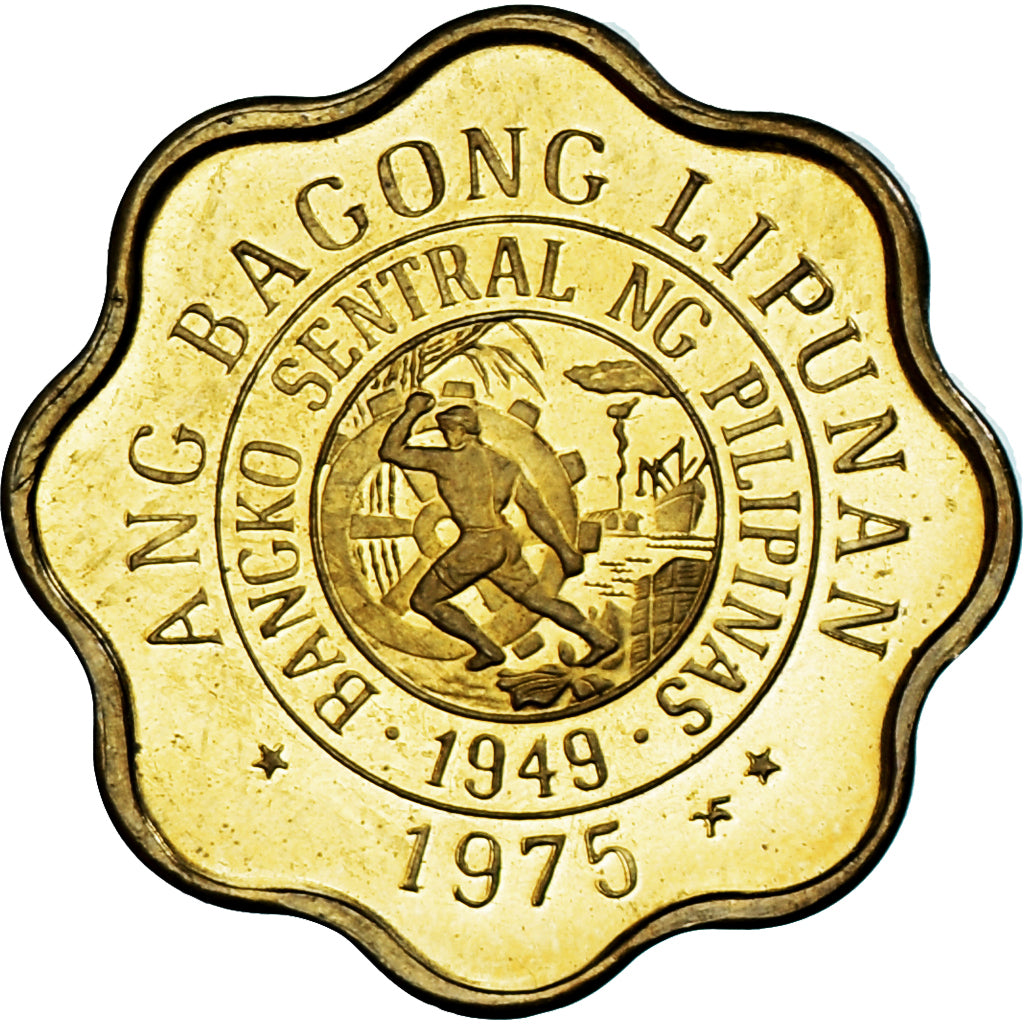 Monnaie, Philippines, 5 Sentimos, 1975, BE, FDC, Laiton, KM:206