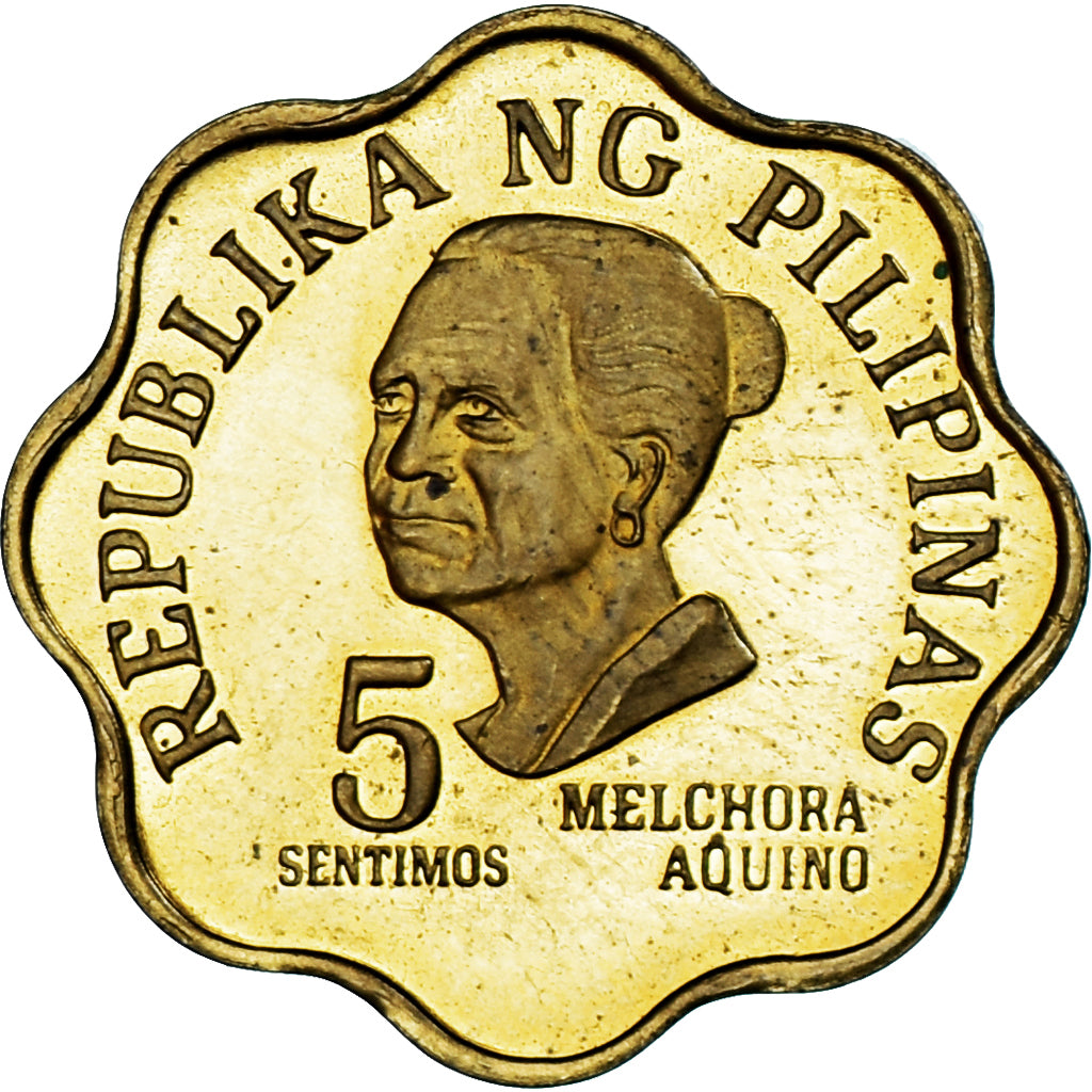 Monnaie, Philippines, 5 Sentimos, 1975, BE, FDC, Laiton, KM:206