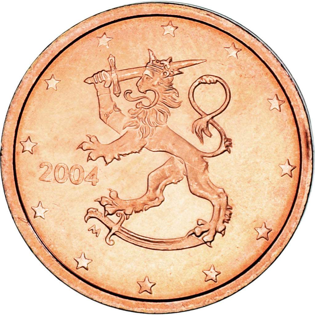 Finlandia, 2 Euro Cent, 2004, Vantaa, SC+, Cobre chapado en acero, KM:99