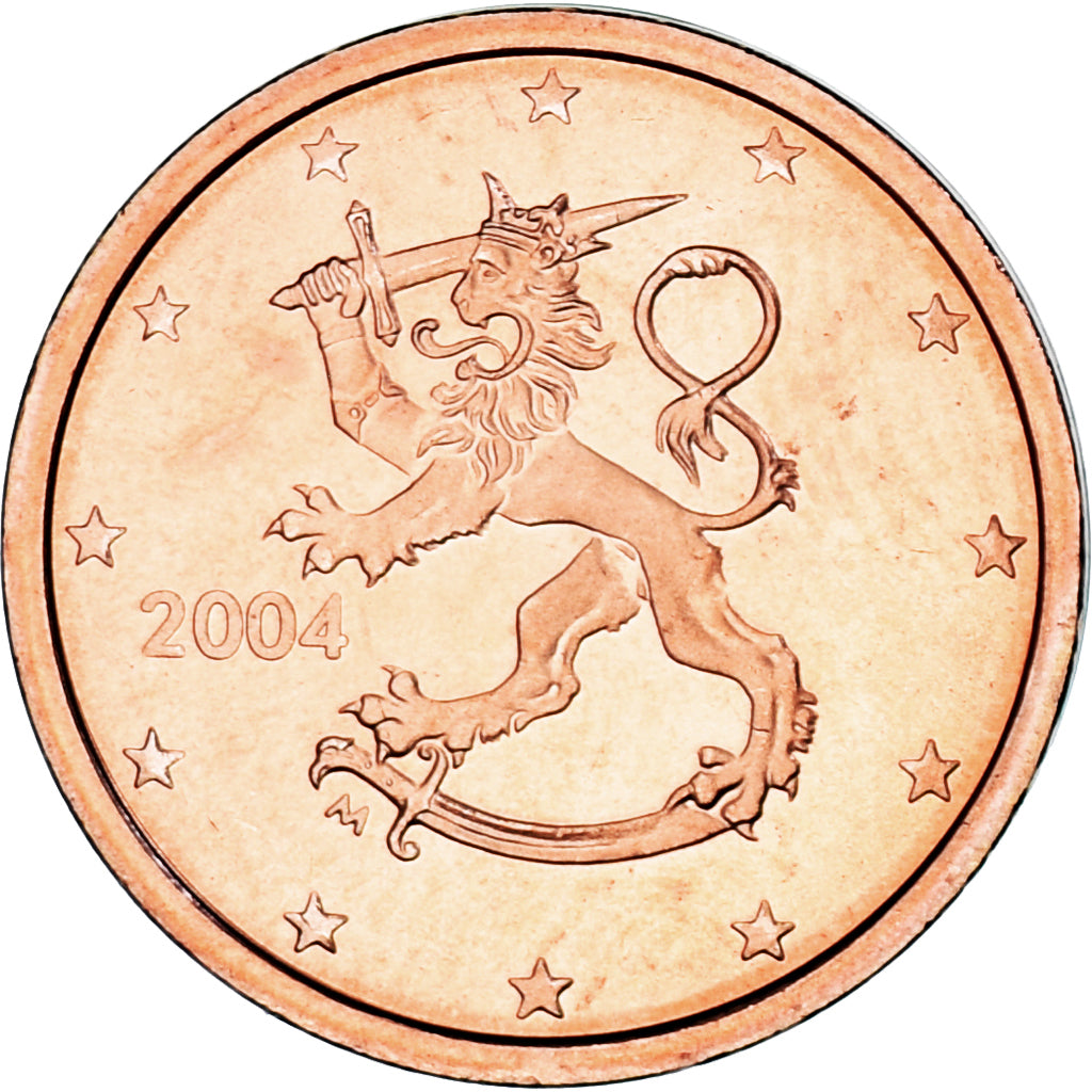 Finland, 2 Euro Cent, 2004, Vantaa, AU(55-58), Copper Plated Steel, KM:99