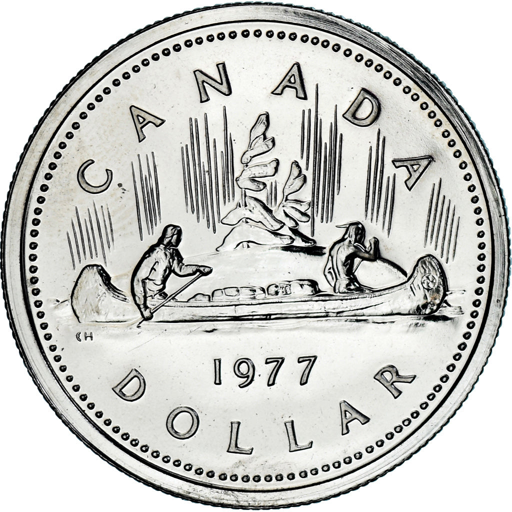 Coin, Canada, Elizabeth II, Dollar, 1977, Royal Canadian Mint, Ottawa