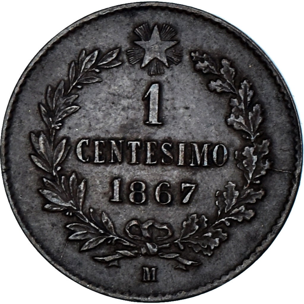 Münze, Italien, Centesimo, 1867, Milan, SS+, Cuivre