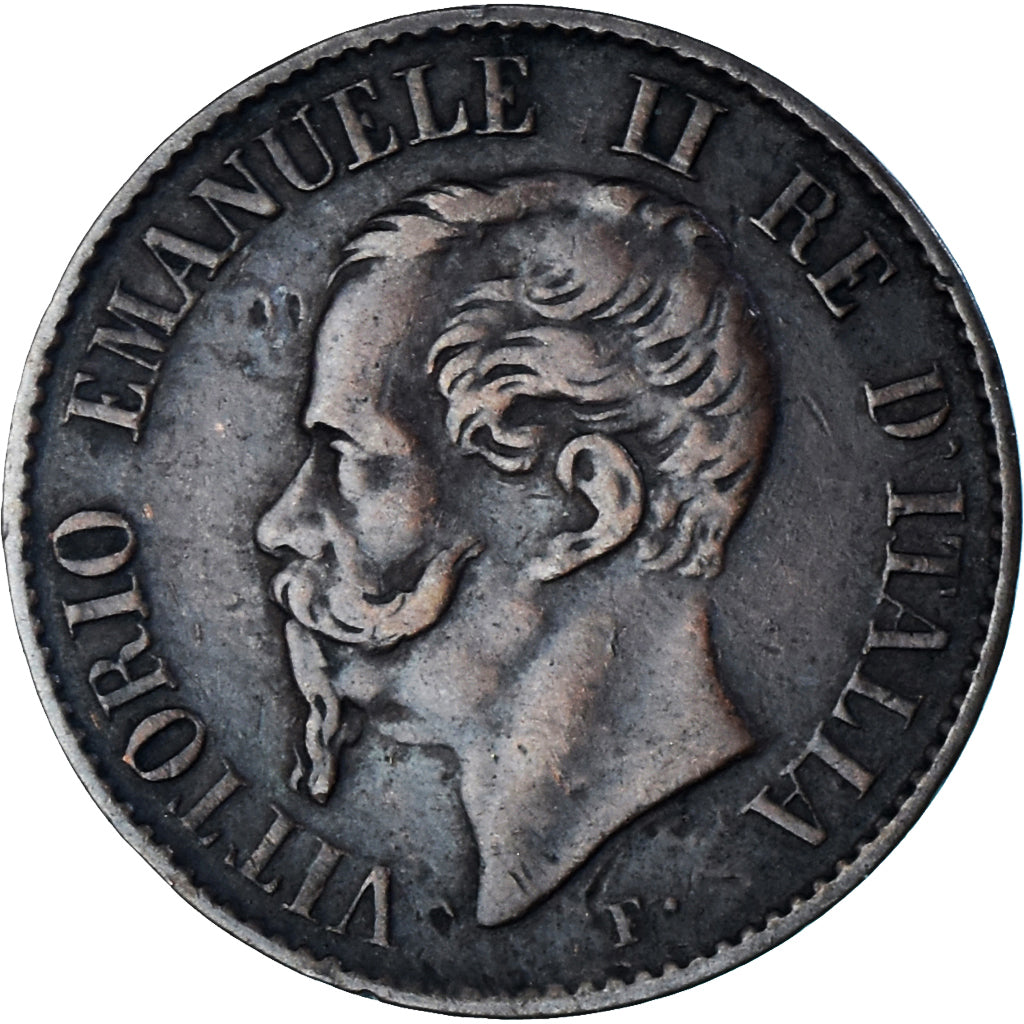 Moneta, Włochy, Vittorio Emanuele II, Centesimo, 1867, Milan, VF(30-35)