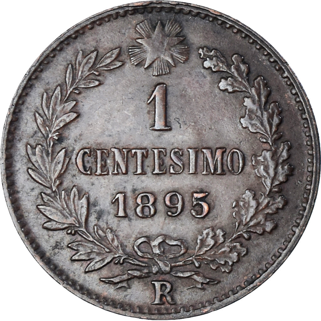 Moneta, Włochy, Umberto I, Centesimo, 1895, Rome, AU(55-58), Miedź, KM:29