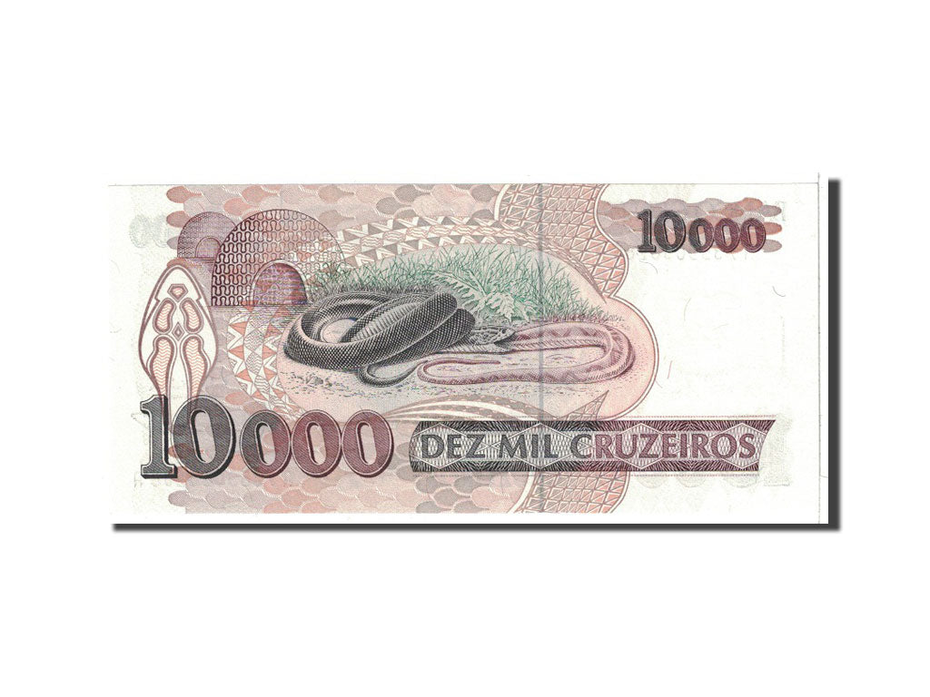 Banknote, Brazil, 10,000 Cruzeiros, 1991, Undated, KM:233c, UNC(65-70)