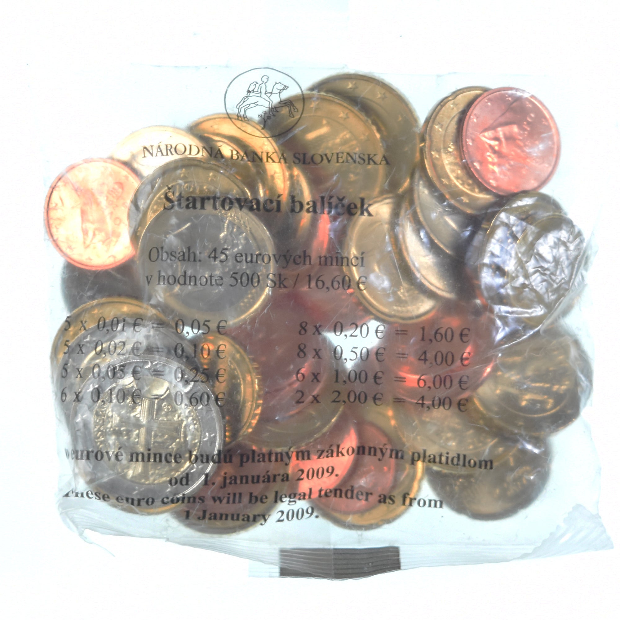 Slovaquie, Starter kit Euro, 2009, FDC