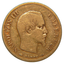 FRANCE, 10 Francs, 1855, Paris, VF(30-35), Gold, Gadoury #1014, 3.20