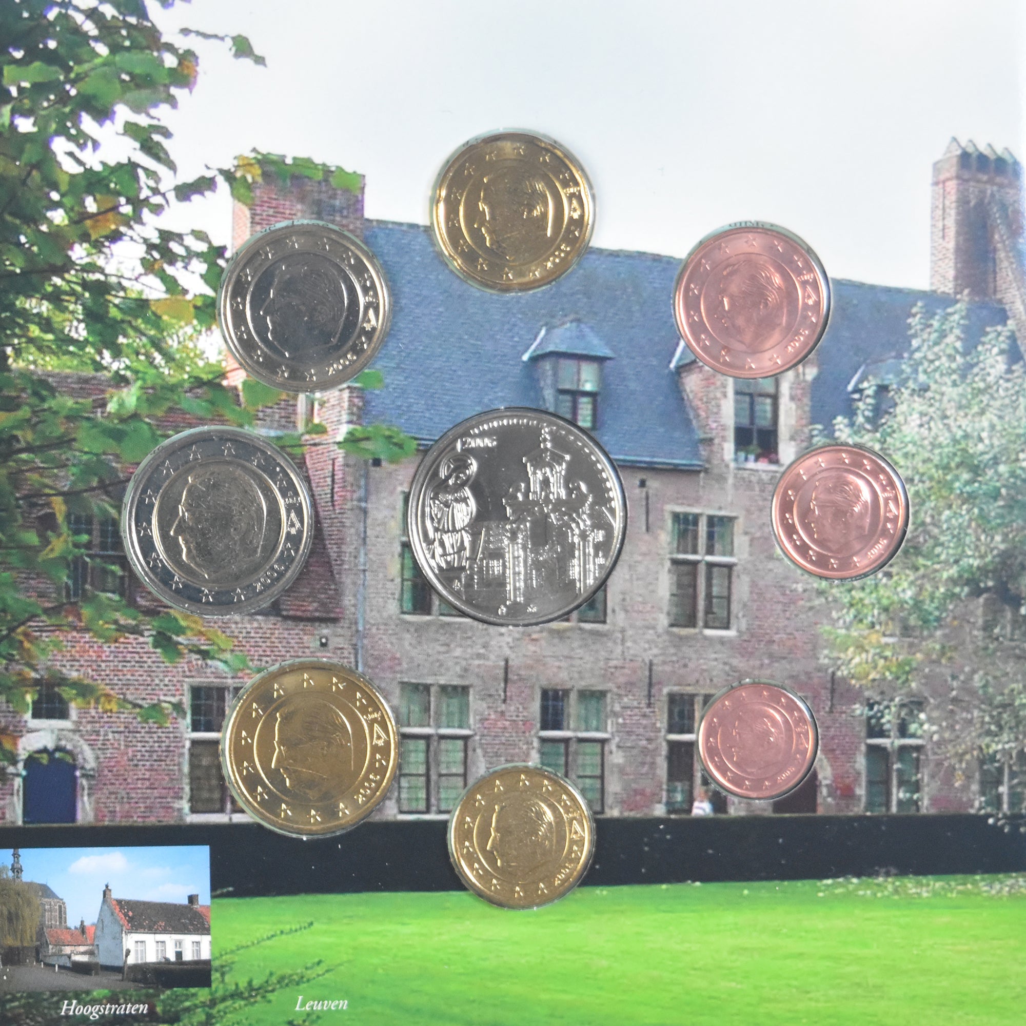 Bélgica, 1 Cent to 2 Euro, euro set - Les Béguinages Flamands, 2006, Royal