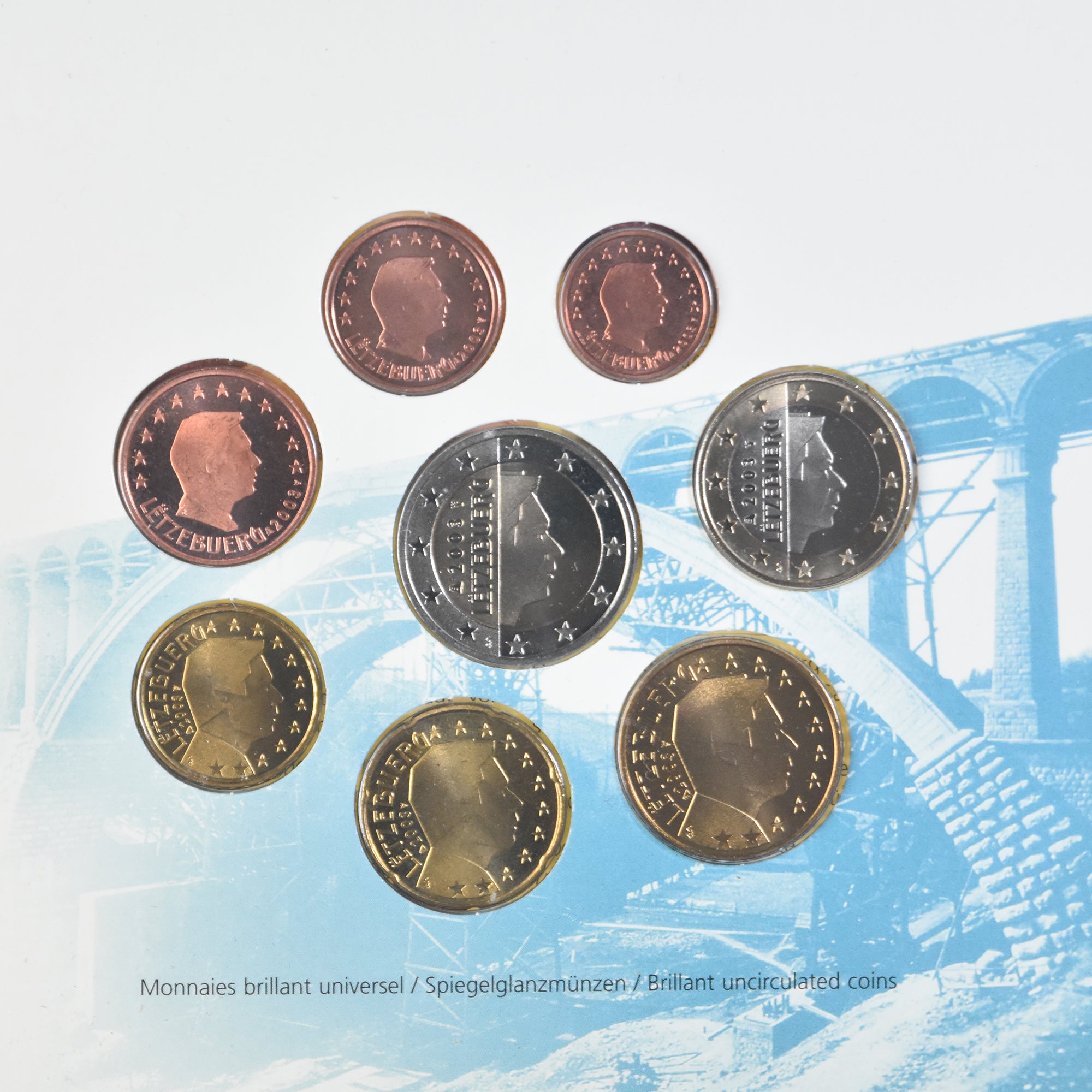 Lussemburgo, Set Euros, 2003, BU, FDC, N.C.