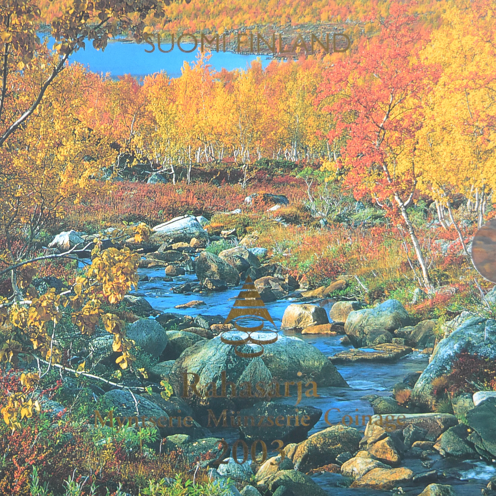 Finnland, 1 Cent to 2 Euro, euro set - gold panning, 2003, Mint of Finland, BU