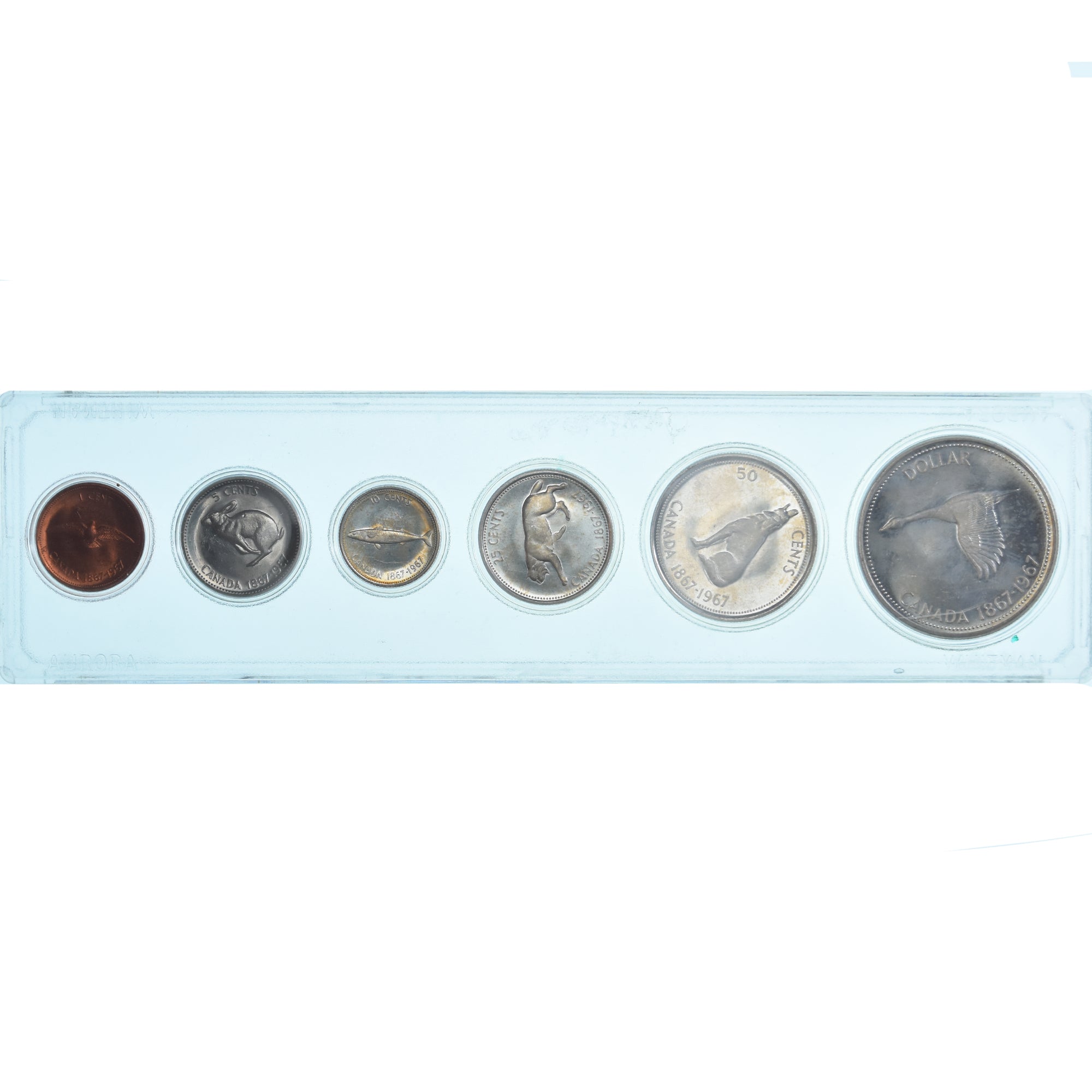Coin, Canada, Set 6 Monnaies, 1967, Royal Canadian Mint, MS(65-70)