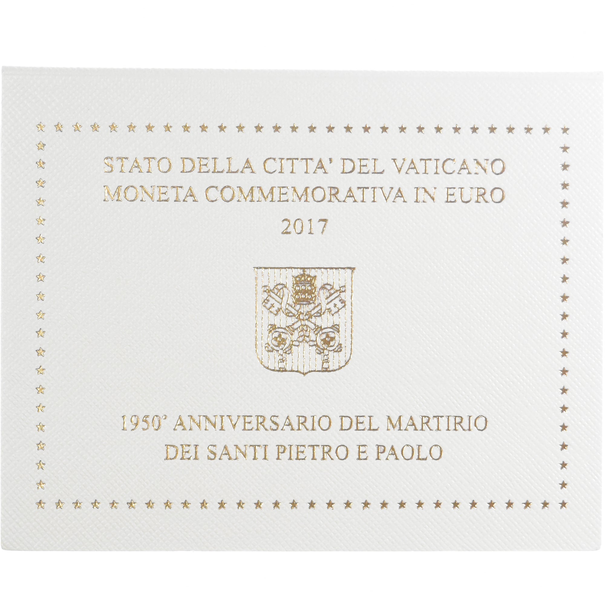 Vatican, 2 Euro, 2017, Martyre des Saints Pierre et Paul, MS(65-70), Bi-Metallic