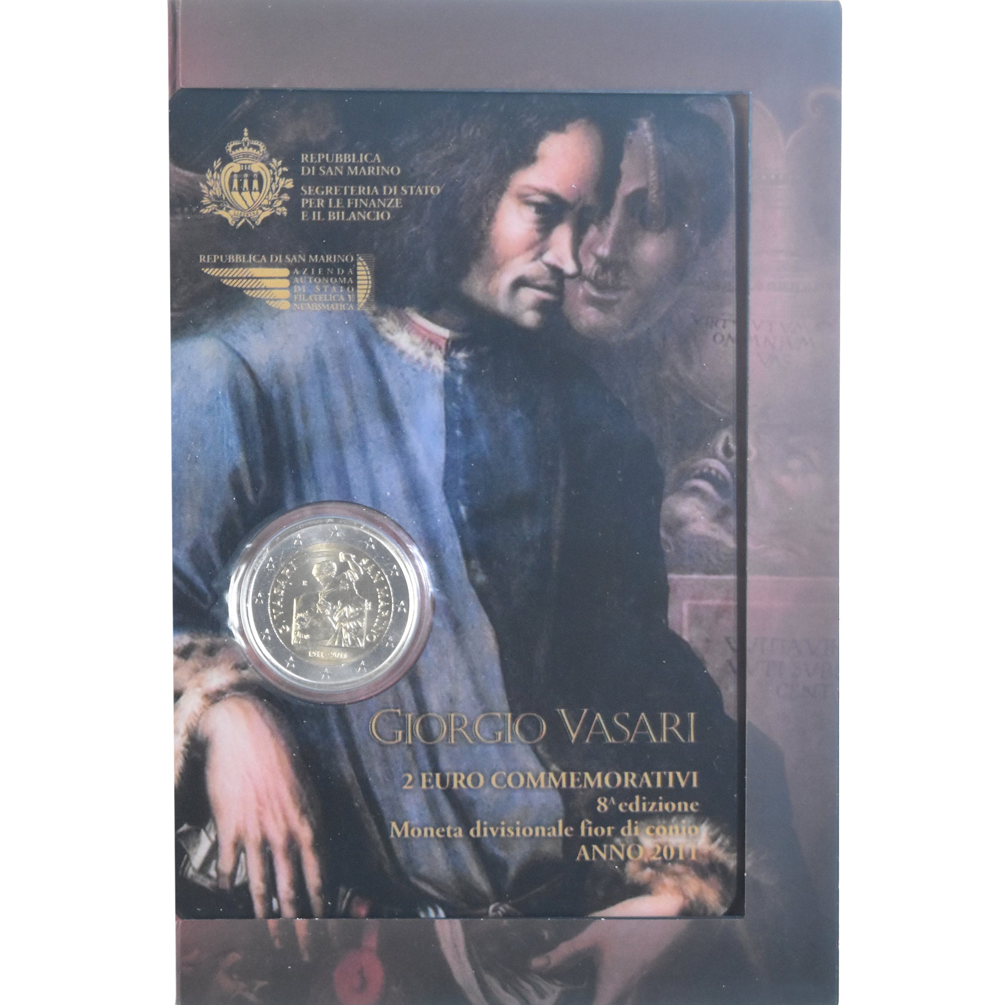 Saint Marin , 2 Euro, Giorgo Vasari, 2011, Rome, FDC, Bimétallique