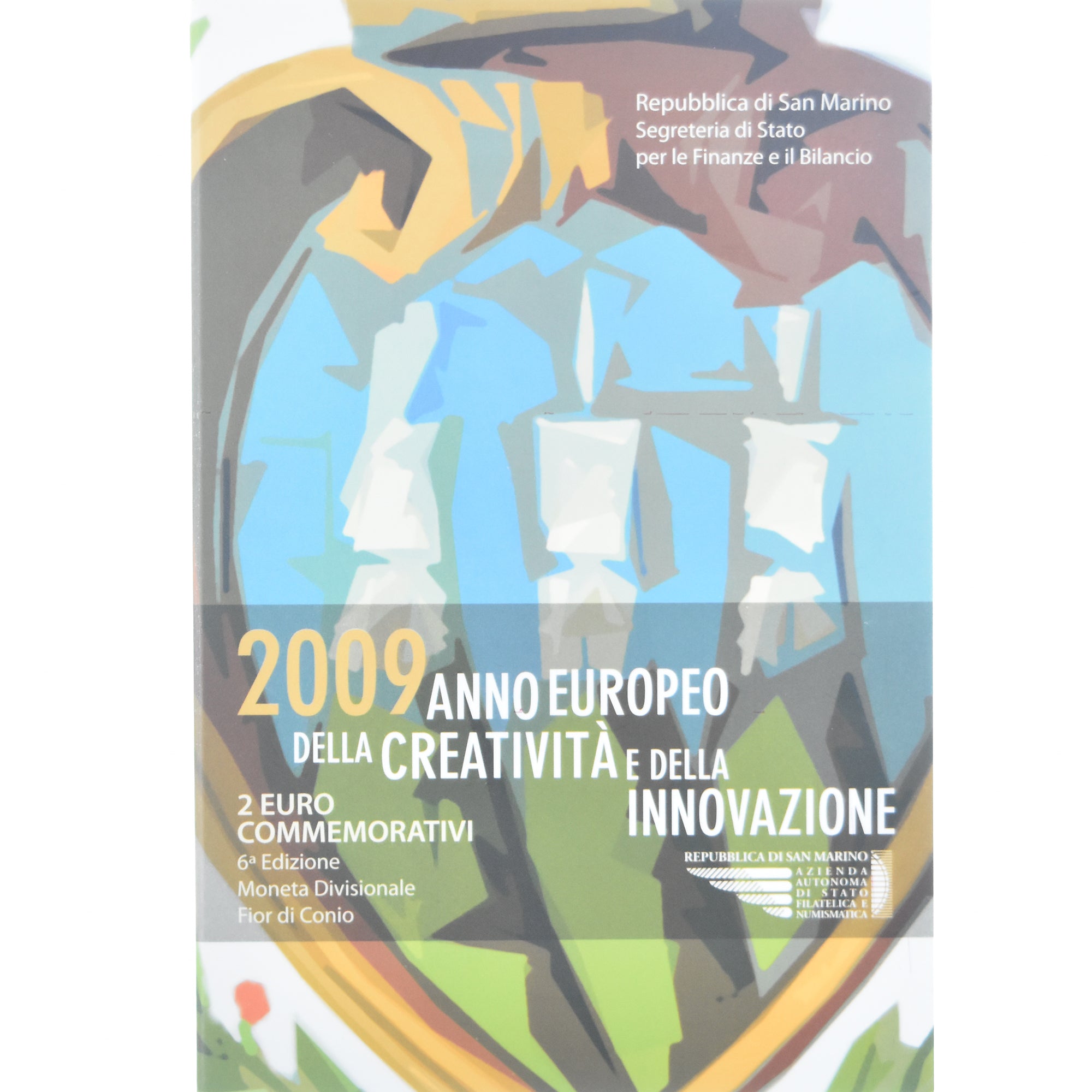 San Marino, 2 Euro, 2009, Rome, Anno Europeo della Creatività e della