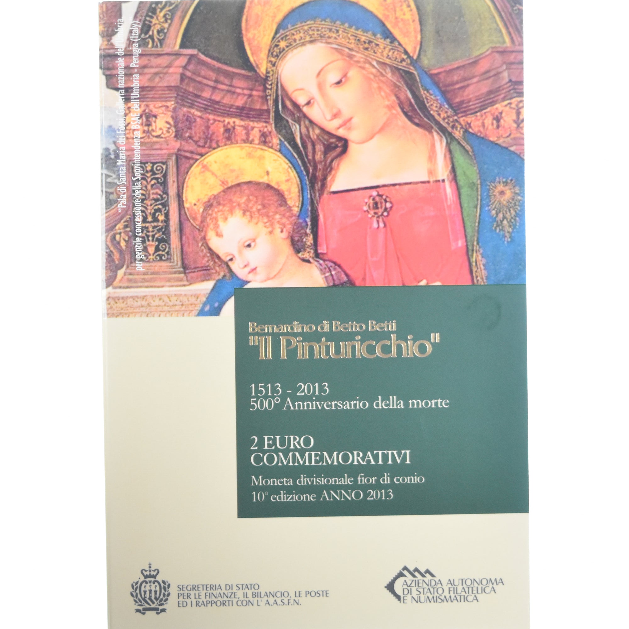 San Marino, 2 Euro, Il Pinturicchio, 2013, Rome, FDC, Bi-metallico
