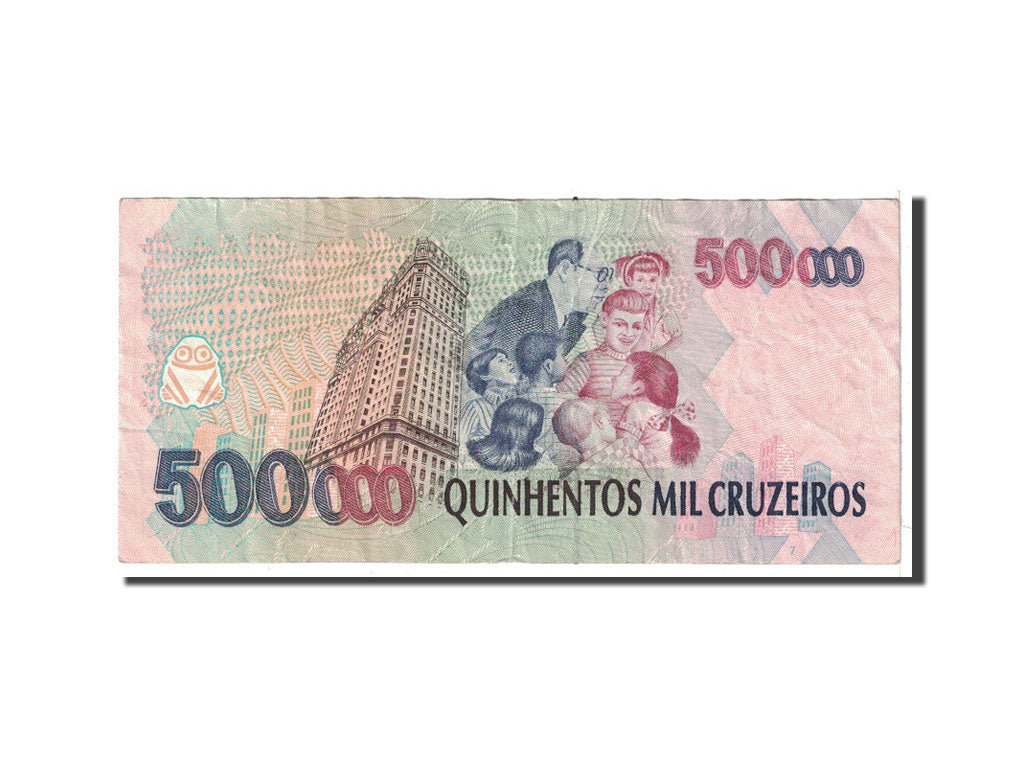 Billet, Brésil, 500,000 Cruzeiros, 1993, Undated, KM:236c, TB