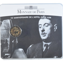 França, 2 Euro, 2010, Monnaie de Paris, Appel du 18 Juin 1940, MS(65-70)