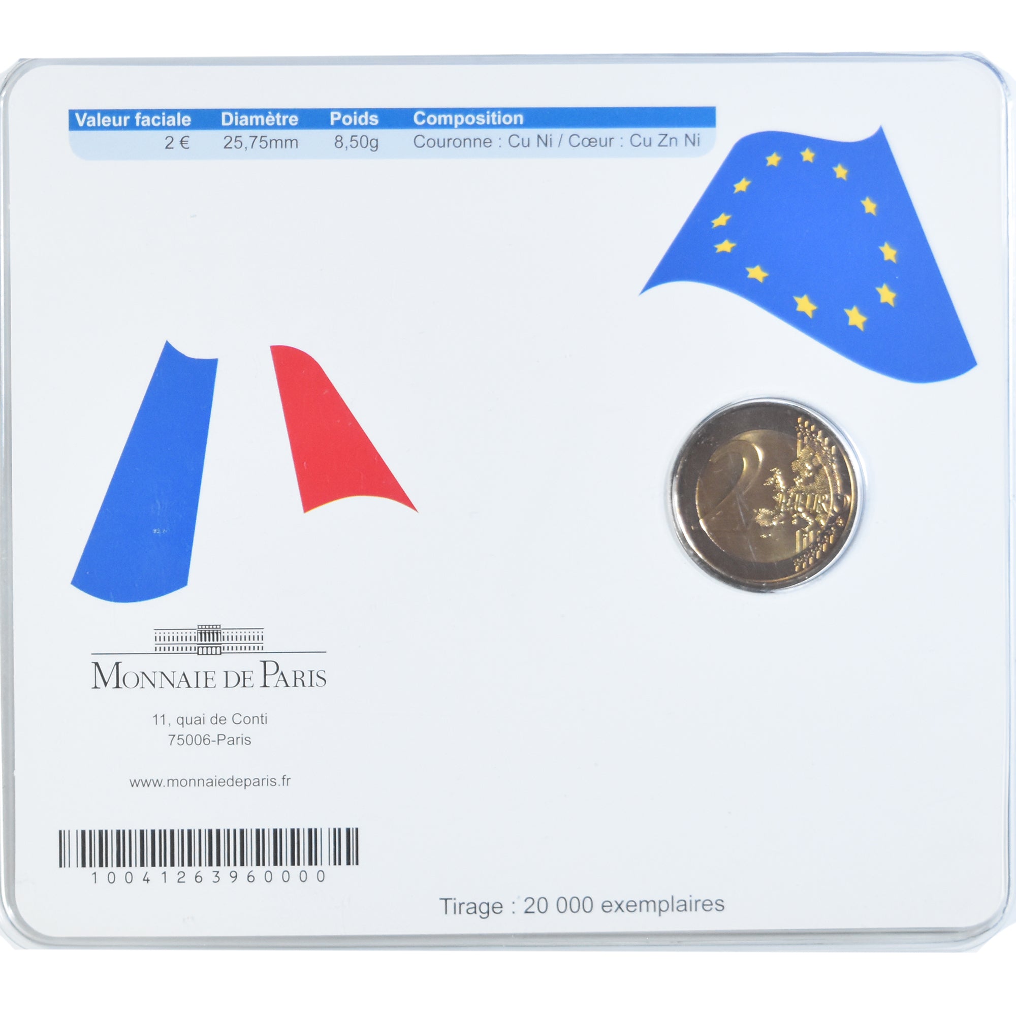 França, 2 Euro, 2010, Monnaie de Paris, Appel du 18 Juin 1940, MS(65-70)