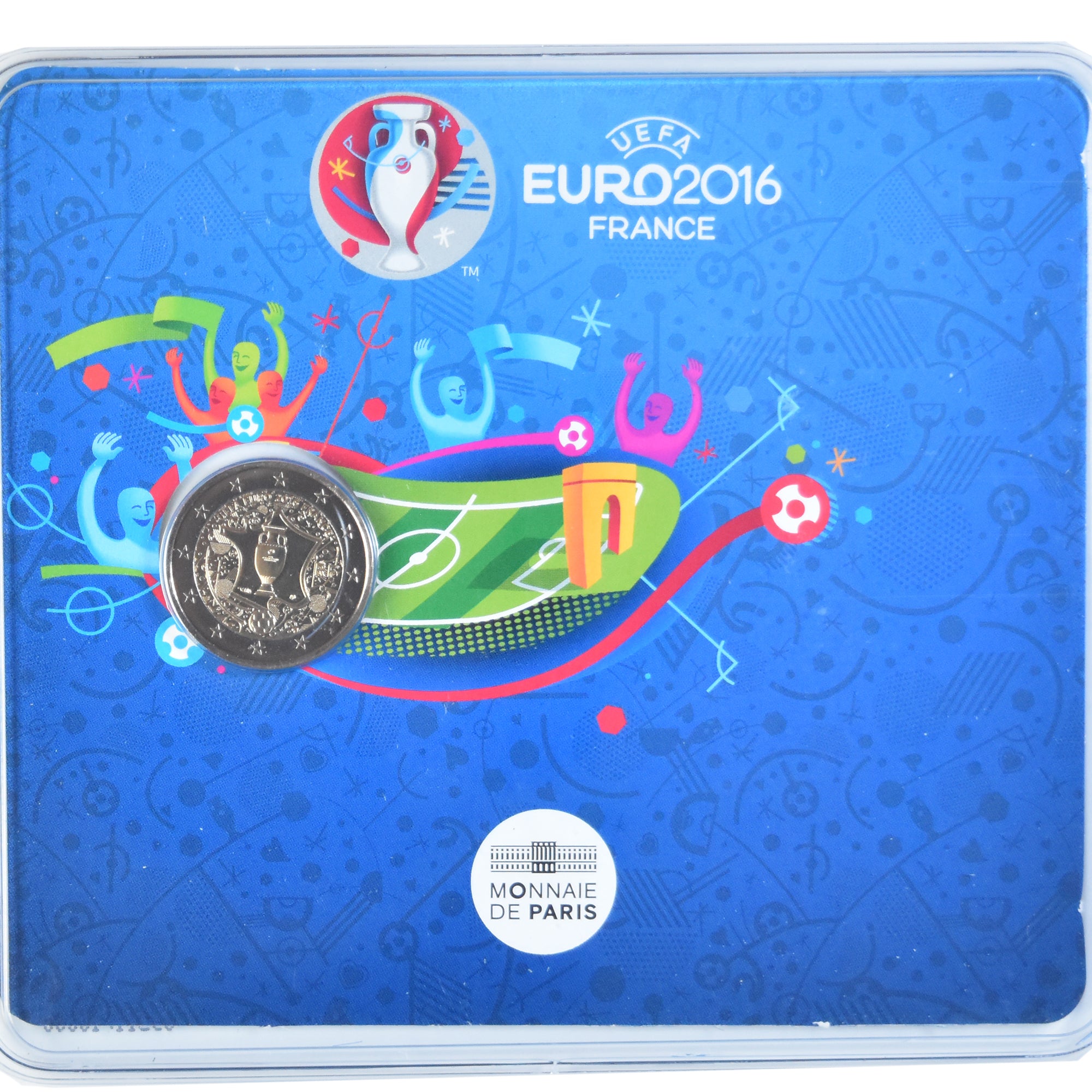 Francja, Monnaie de Paris, 2 Euro, 2016, Pessac, UEFA Euro 2016, MS(65-70)