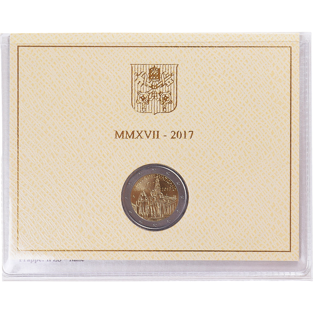 Vatican, 2 Euro, Fatima apparitions, 2017, Rome, MS(65-70), Bi-Metallic