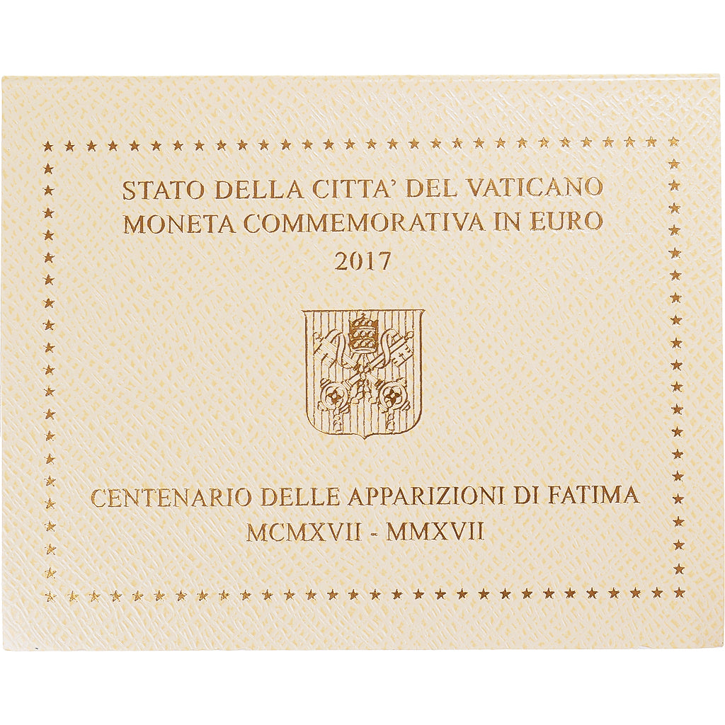 Vatican, 2 Euro, Fatima apparitions, 2017, Rome, MS(65-70), Bi-Metallic