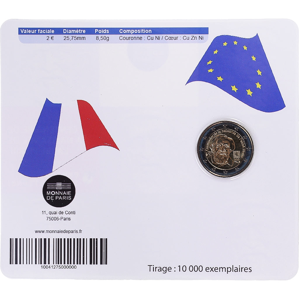 France, 2 Euro, Abbé Pierre, 2012, BU, MS(65-70), Bi-Metallic