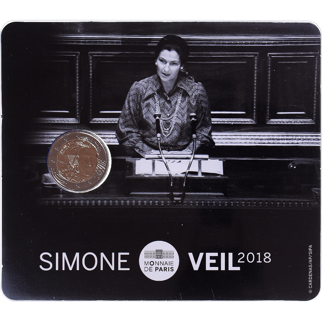 Frankrijk, 2 Euro, Simone Veil, 2018, Monnaie de Paris, BU, FDC, Bi-Metallic