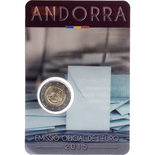Andorra, 2 Euro, majorité à 18 ans, 2015, Monnaie de Paris, BU, STGL