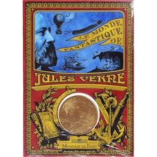 Frankreich, 1/4 Euro, Jules Verne, 2005, Paris, BU, STGL, Aluminum-Bronze