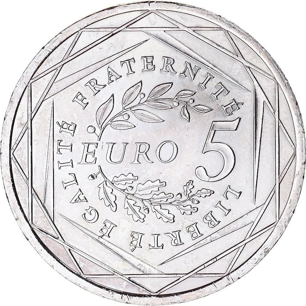 France, 5 Euro, 2008, Semeuse, SUP, Argent, KM:1534