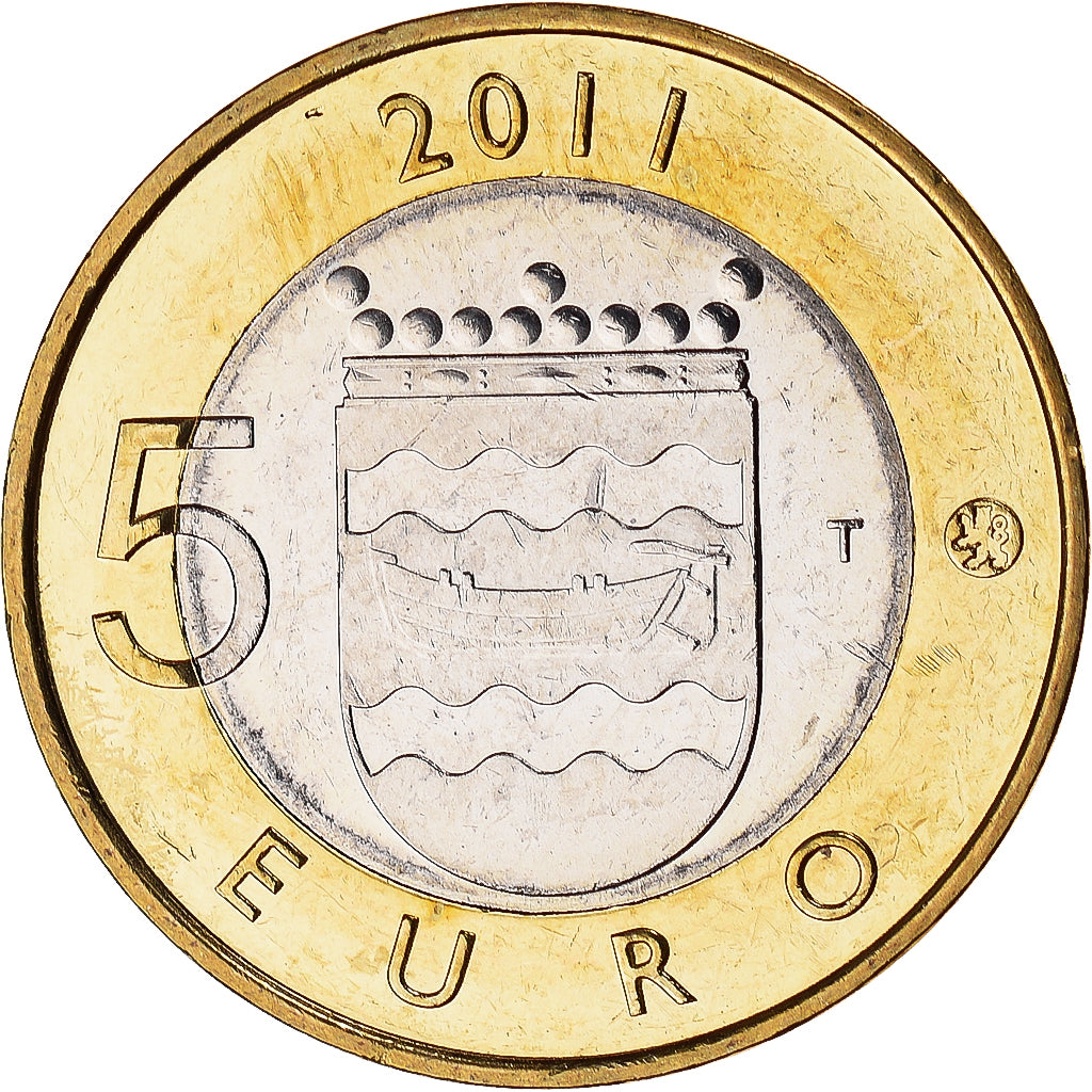 Finlandia, 5 Euro, 2011, Vantaa, SC, Bimetálico, KM:160