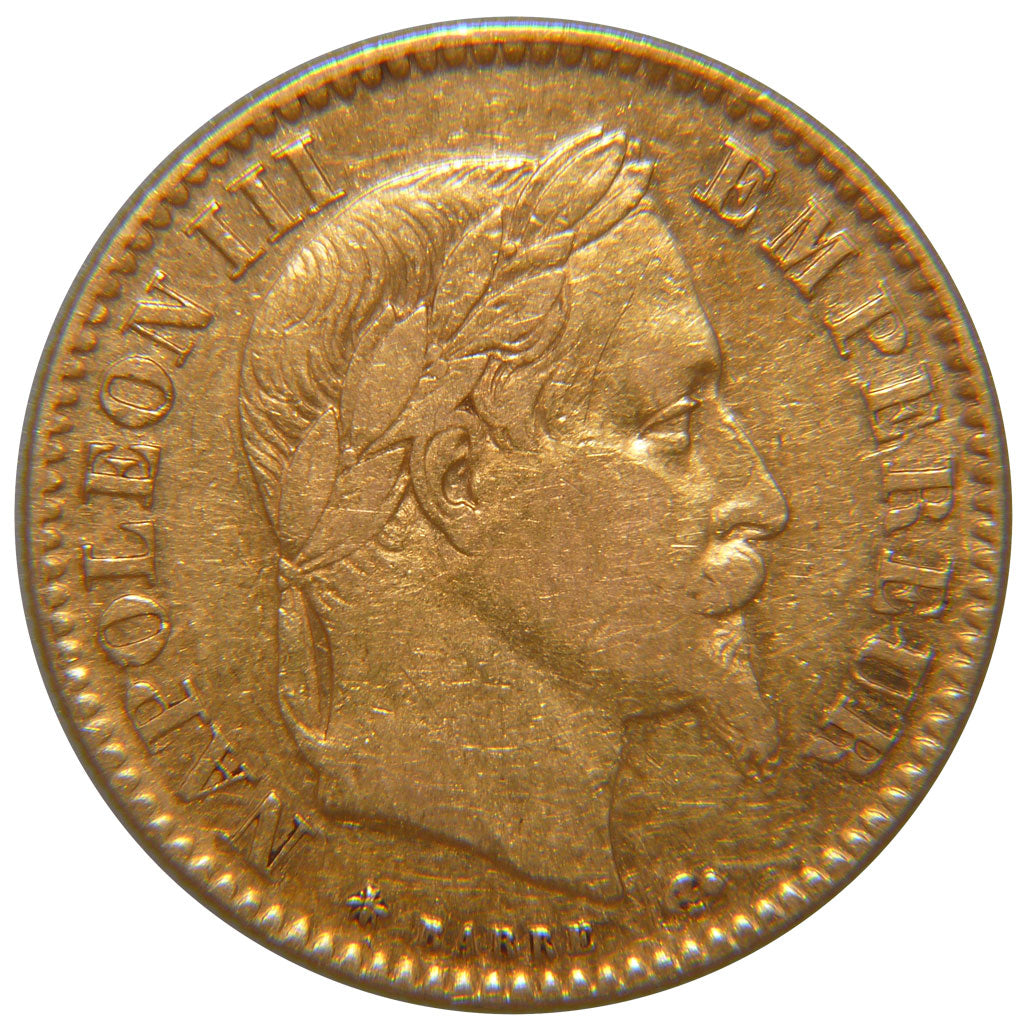 FRANCE, Napoléon III, 10 Francs, 1868, Paris, AU(50-53), Gold, Gadoury #1015, 3.
