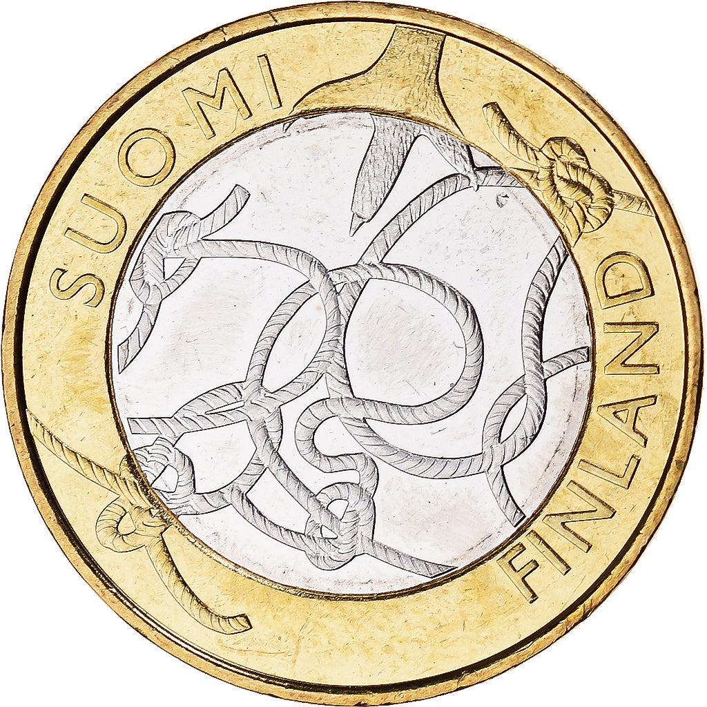 Finlândia, 5 Euro, 2011, Vantaa, MS(63), Bimetálico, KM:161