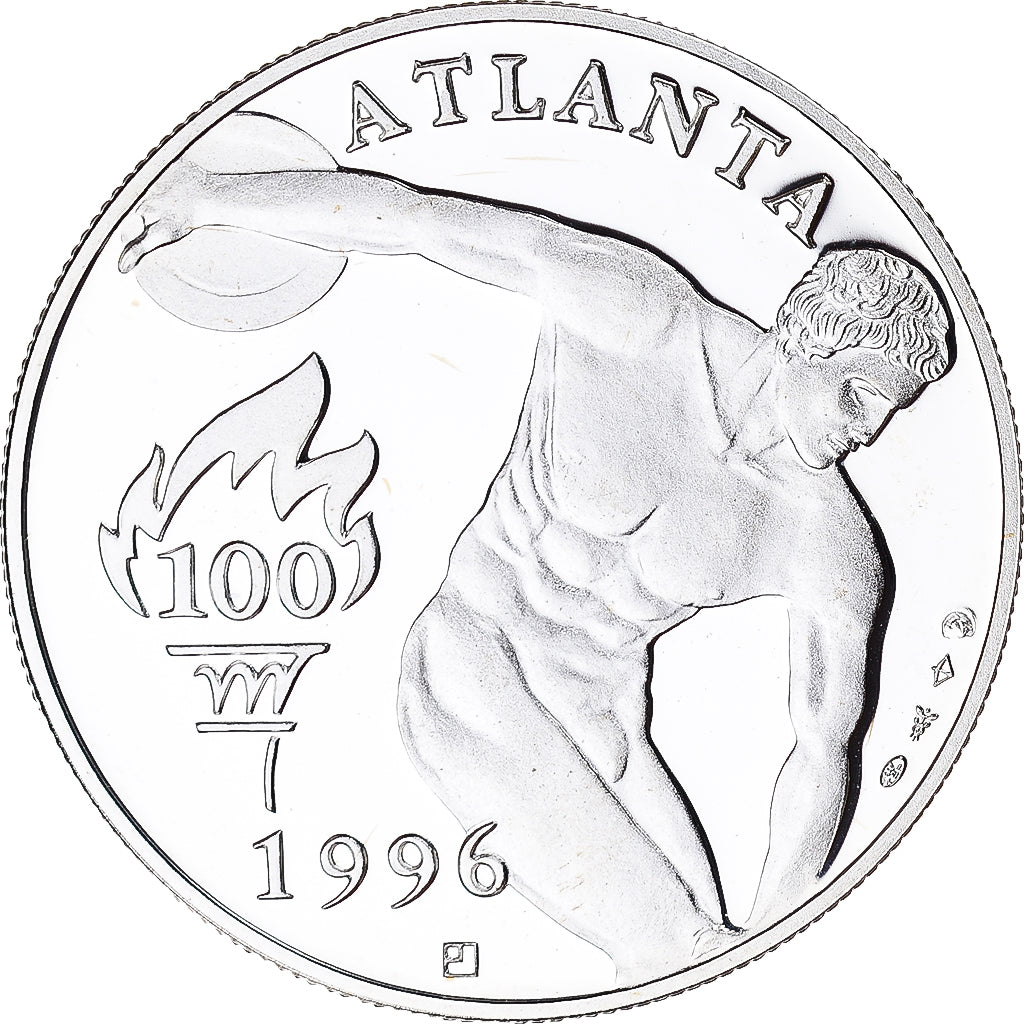 Francia, medaglia, Sport, Football, 1996, ATLANTA.BE, FDC, Argento