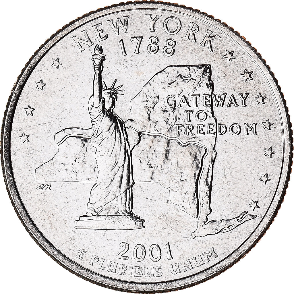 Moeda, Estados Unidos da América, Quarter, 2001, U.S. Mint, Denver, MS(63)