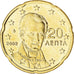 Greece, 20 Euro Cent, 2002, Athens, MS(65-70), Brass, KM:185