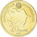 Monnaie, Azerbaïdjan, 20 Qapik, 2021, SPL, Laiton, KM:90