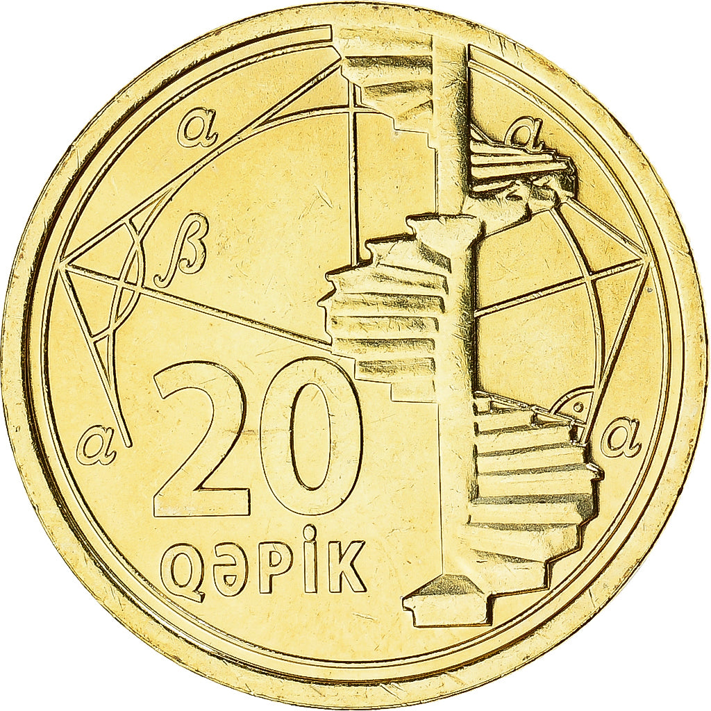 Coin, Azerbaijan, 20 Qapik, 2021, MS(63), laiton, KM:90