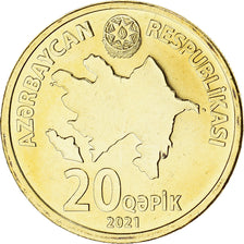 Coin, Azerbaijan, 20 Qapik, 2021, MS(63), laiton, KM:90