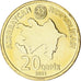 Coin, Azerbaijan, 20 Qapik, 2021, MS(63), laiton, KM:90
