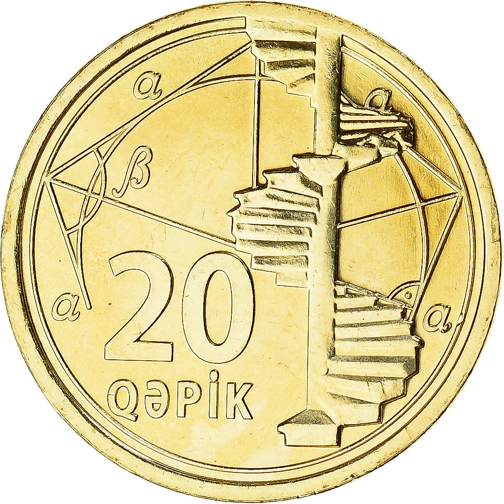 Coin, Azerbaijan, 20 Qapik, 2021, MS(63), laiton, KM:90