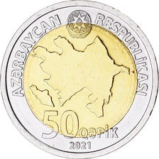 Coin, Azerbaijan, 50 Qapik, 2021, MS(63), Bi-Metallic