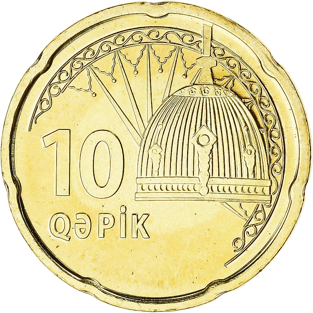 Coin, Azerbaijan, 10 Qapik, 2021, MS(63), Acier plaqué laiton