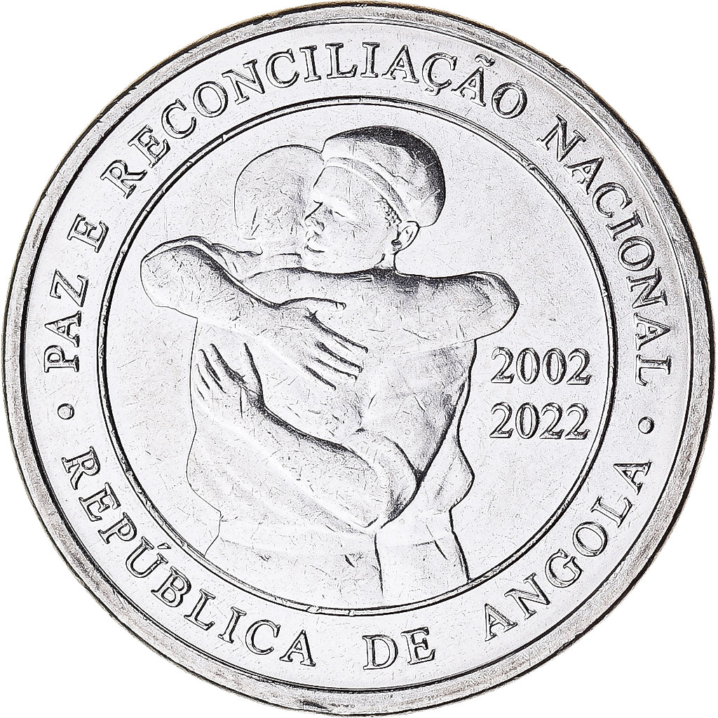 Coin, Angola, 200 Kwanzas, 2022, Paix et Réconciliation., MS(63), Nickel Plated