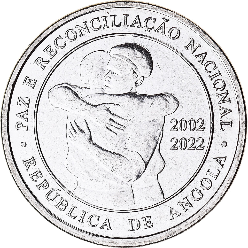 Moneda, Angola, 200 Kwanzas, 2022, Paix et Réconciliation., SC, Níquel chapado