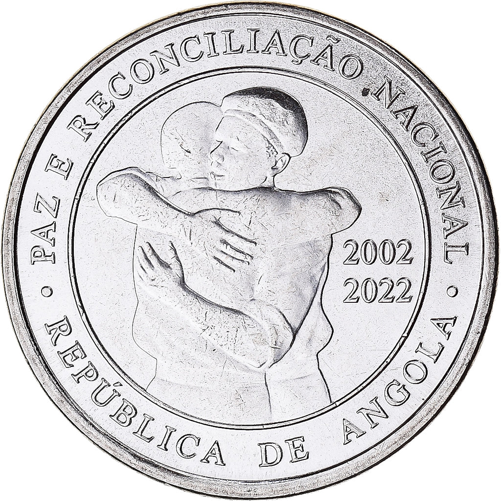 Coin, Angola, 200 Kwanzas, 2022, Paix et Réconciliation., MS(63), Nickel Plated