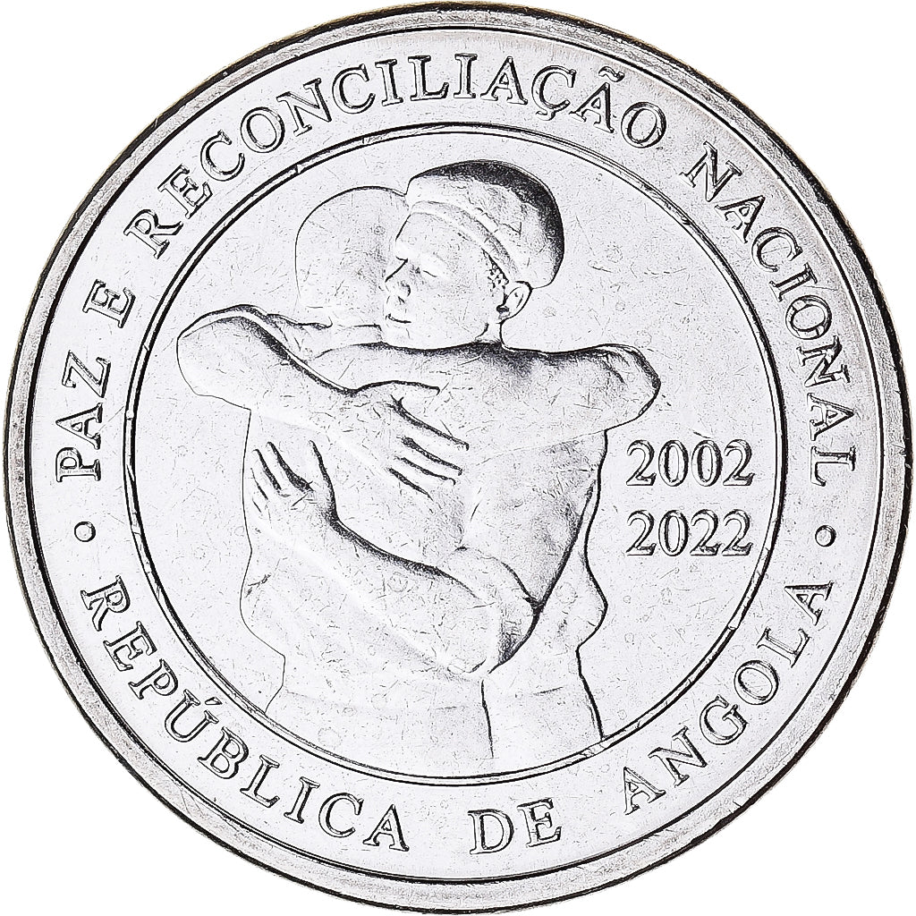 Moneda, Angola, 200 Kwanzas, 2022, Paix et Réconciliation., SC, Níquel chapado